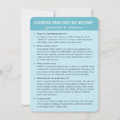 BAT MITZVAH Service Frage und Antwort Rat Einladung (Vorderseite)