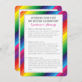 BAT MITZVAH Service-Hinweise für Regenbogen Einladung (Vorne/Hinten)