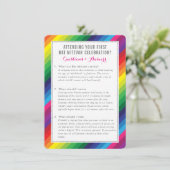 BAT MITZVAH Service-Hinweise für Regenbogen Einladung (Stehend Vorderseite)