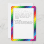 BAT MITZVAH Service-Hinweise für Regenbogen Einladung (Rückseite)