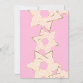 Bat Mitzvah Sheer Gold Star von David auf jeder Fa Einladung (Rückseite)