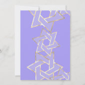 Bat Mitzvah Sheer Gold Star von David auf jeder Fa Einladung (Rückseite)