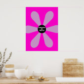 Bat Mitzvah Sign in Board Fun Blume Blue Pink Poster (Küche)