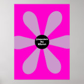 Bat Mitzvah Sign in Board Fun Blume Blue Pink Poster (Vorne)