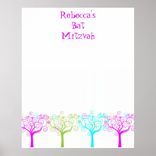 Bat Mitzvah Sign in Board Poster (Vorne)