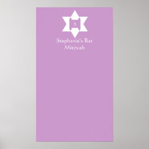 Bat Mitzvah Sign in Board Poster