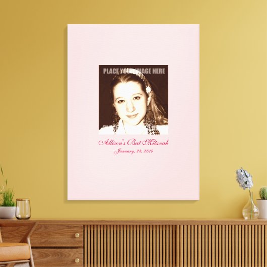 Bat Mitzvah Sign in Party Board Leinwanddruck (Insitu (Wohnzimmer))