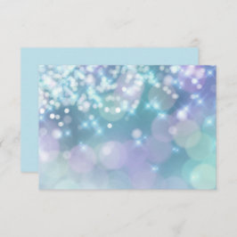 Bat Mitzvah Sparkle Lichter Blau und Lila RSVP Karte