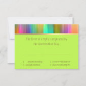 Bat Mitzvah Spectrum Stripes RSVP Karte (Vorderseite)