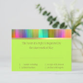 Bat Mitzvah Spectrum Stripes RSVP Karte (Stehend Vorderseite)