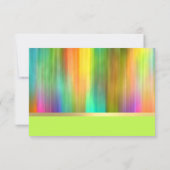 Bat Mitzvah Spectrum Stripes RSVP Karte (Rückseite)