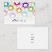 Bat Mitzvah Star der David Damask Empfang Card Begleitkarte (Vorne/Hinten)