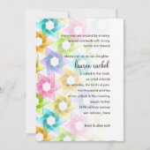 Bat Mitzvah Star von David Damask Einladung (Vorderseite)