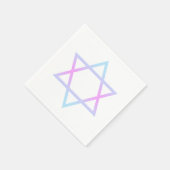 Bat Mitzvah Star von David Modern Pink Blue Lila Serviette (Ecke)