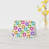 Bat Mitzvah Star von David Rainbow Damask Karte (Gelbe Blume)