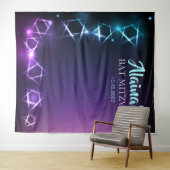 Bat Mitzvah Stars Foto Stand Party Hintergrund Wandteppich (Beispiel (Horizontal))