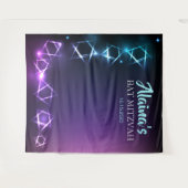 Bat Mitzvah Stars Foto Stand Party Hintergrund Wandteppich (Vorderseite (Horizontal))