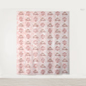 Bat Mitzvah Step und wiederholen Rose Gold Hinterg Wandteppich (Vorderseite)