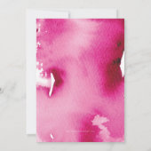 BAT MITZVAH stilvoll hell rosa Aquarell einladen Einladung (Rückseite)