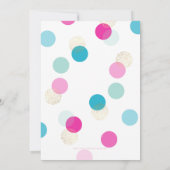 BAT MITZVAH Stilvolles Konfetti-Spot Goldminze pin Einladung (Rückseite)