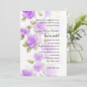 Bat Mitzvah Sweet Azaleas Einladung (Stehend Vorderseite)