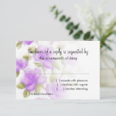 Bat Mitzvah Sweet Azaleas RSVP Karte (Stehend Vorderseite)