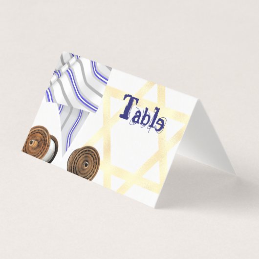 Bat Mitzvah Tischnummer Card (Vorderseite)