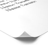 Bat Mitzvah Tischplan Poster (Ecke)