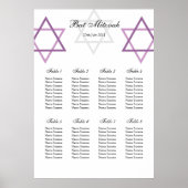 Bat Mitzvah Tischplan Poster (Vorne)