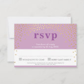BAT MITZVAH UAWG rustikale niedliche Goldkonfetti  RSVP Karte (Vorderseite)