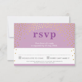 BAT MITZVAH UAWG rustikale niedliche Goldkonfetti  RSVP Karte