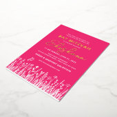 Bat Mitzvah Wasserfarbe Einladung mit echtem GOLD (Gedreht)