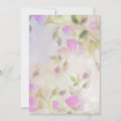 Bat Mitzvah Wasserfarbe Rosen Einladung (Rückseite)