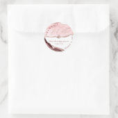 Bat Mitzvah, Wasserfarbenblush Burgund Agate Runder Aufkleber (Tasche)