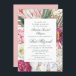Bat Mitzvah Watercolor Floral Einladung<br><div class="desc">Bat Mitzvah Watercolor Floral Einladungen bietet eine stilvolle Aquarellfarben-Hintergrund mit Eukalyptus,  Palmfronten,  Rose,  Peonies und Farne in abgedämpften Tönen von Pflaume,  Bordeaux,  Grün,  Pfirsich und Rosa. Personalisiert,  indem Sie den Text in den dafür vorgesehenen Textfeldern bearbeiten. Entworfen von ©Evco Studio www.zazzle.com/store/evcostudio</div>
