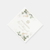 Bat Mitzvah Watercolor Napkins | Eukalyptus Gilded Serviette (Ecke)