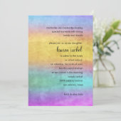 Bat Mitzvah Watercolor Streaks Einladung (Stehend Vorderseite)