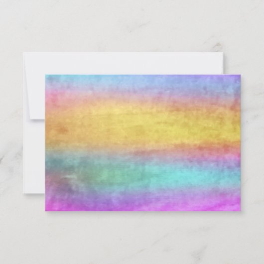 Bat Mitzvah Watercolor Streaks RSVP Karte (Vorderseite)