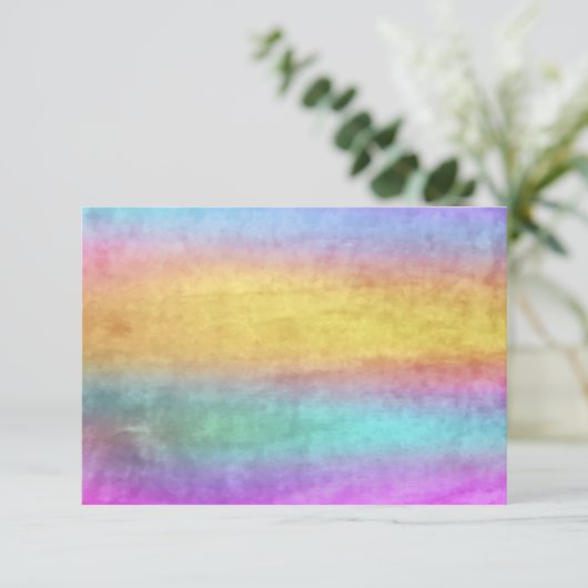 Bat Mitzvah Watercolor Streaks RSVP Karte (Stehend Vorderseite)