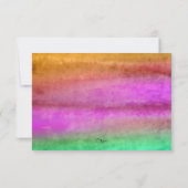 Bat Mitzvah Watercolor Streaks RSVP Karte (Rückseite)