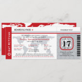 Bat Mitzvah World Traveler Boarding Pass Einladung (Vorne/Hinten)