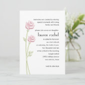 Bat Mitzvah zwei Rosen Einladung (Stehend Vorderseite)