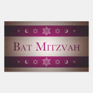 Bat Mizwa Rechteckiger Aufkleber
