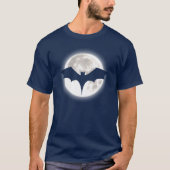 Bat MOON Pumpkin Trick or Treat Funny Halloween T-Shirt (Vorderseite)