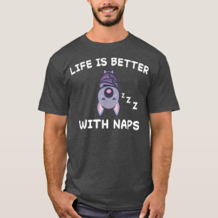 Bat Nickerchen Schlafen Pajama Nachts T-Shirt