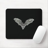 Bat Night Vampire Halloween Wing Flying Mammams Ba Mousepad (Mit Mouse)