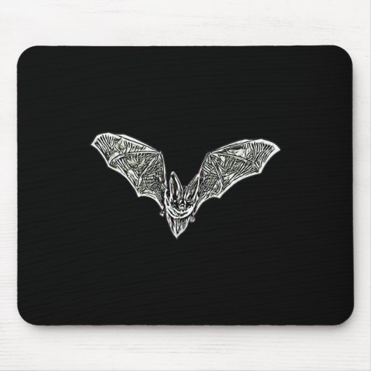 Bat Night Vampire Halloween Wing Flying Mammams Ba Mousepad (Vorne)