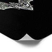 Bat Night Vampire Halloween Wing Flying Mammams Ba Poster (Ecke)