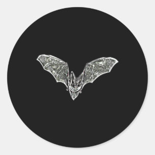Bat Night Vampire Halloween Wing Flying Mammams Ba Runder Aufkleber