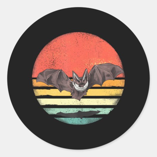 Bat Nocturnal Animal Wildlife Mammal Bat Lover Runder Aufkleber (Vorderseite)